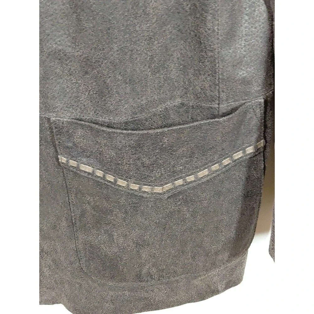 Cripple Creek Men's Genuine Leather Brown 2 Button Lined Jacket Large Western - Picture 5 of 13